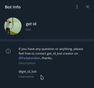 Telegram @get_id_bot
